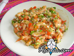 Ensalada fresca de camarones