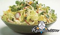 Ensalada de rabanitos y berro