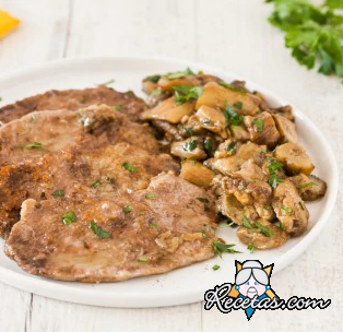 Escalopes con champiñones