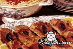 Escalopes de cerdo con salvia y jamón