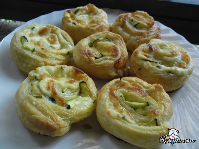 Espirales de calabacines y jamón