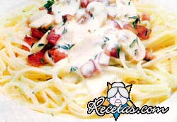 Fettucini estilo carbonara
