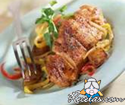 Pollo al perfume de romero con hinojos