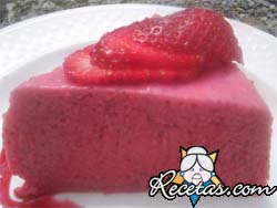 Flan de frutillas