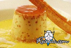 Flan de coco y manzana