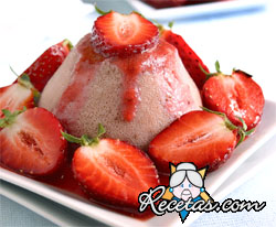 Flan de frutillas