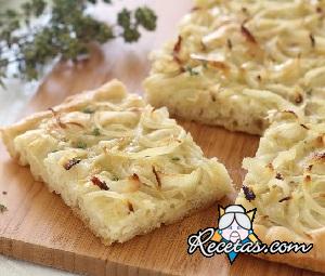 Focaccia con cebollas
