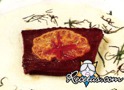 Fondant de chocolate con naranjas confitadas