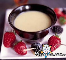 Fondue de chocolate blanco