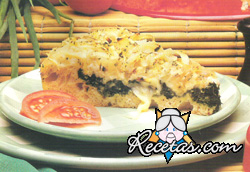 Fugazza rellena de espinacas