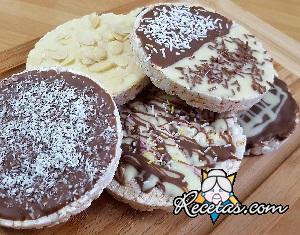 Galletas de arroz con chocolate