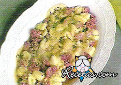 Ñoquis de remolacha y ñoquis de rep...