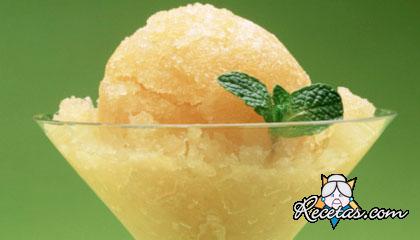 Granita de cava y hierbabuena