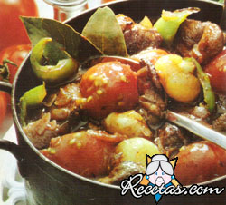 Guiso de cordero y tomatitos