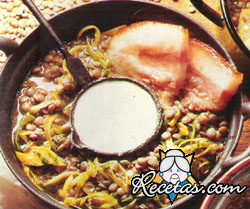 Guiso de lentejas con cerdo
