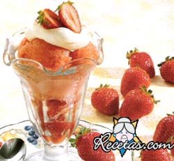 Sorbete de fresa
