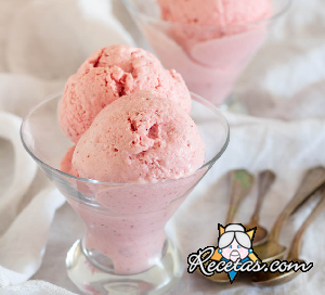 Helado rápido de fresas