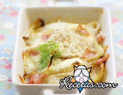 Hinojos rellenos al gratin