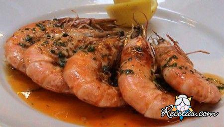 Langostinos en salsa agridulce