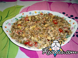 Lentejas amarillas con arroz