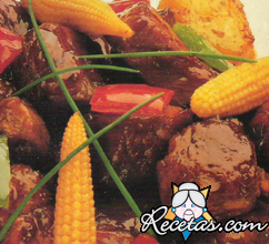 Lomito de cerdo agridulce