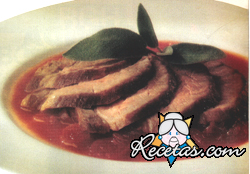 Lomitos de cerdo con compota de cebollas