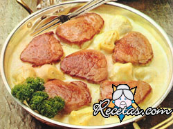 Lomo a la crema de limón