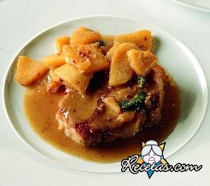 Lomo de cerdo con manzanas