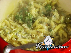 Maccheroni con alcauciles