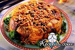 Maqluba de berenjenas