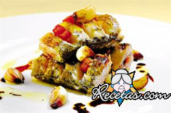 Merluza con ajos y panceta