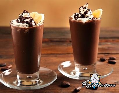 Milkshake de plátano y chocolate