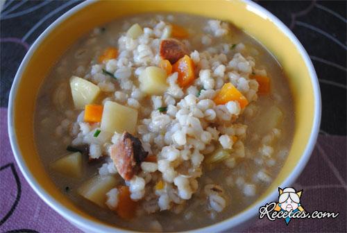 Minestrone de cebada