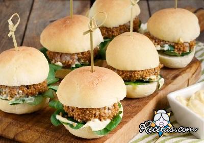 Mini hamburguesas a la mostaza