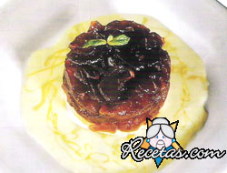 Mini tarta Tatin con salsa de miel