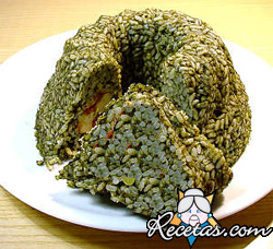 Budín de arvejas en microondas