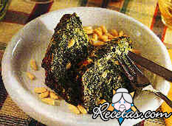 Moldeado de espinaca en microondas