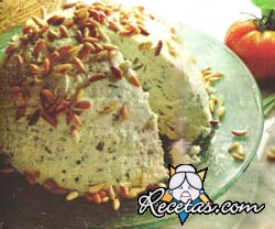 Molde de queso cottage y hierbas