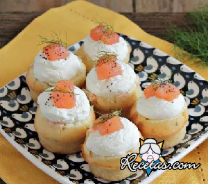 Muffins salados con salmón ahumado