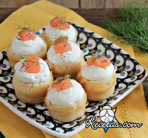 Muffins salados de salmón ahumado