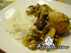 Muslos de pollo al champiñon