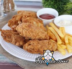 Alitas de pollo fritas