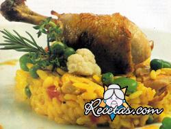 Arroz con pollo y verduras