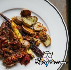 Asado vegetariano de nueces y espinacas