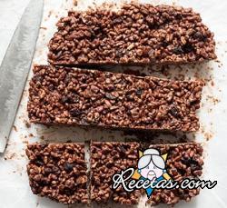 Barritas de arroz inflado con chocolate