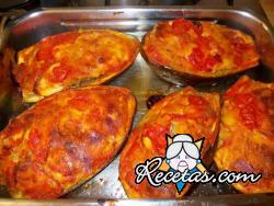 Berenjenas rellenas gratinadas