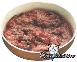 Bitoks de cordero con salsa dulzona