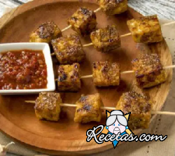 Brochetas de tempeh a la parrilla