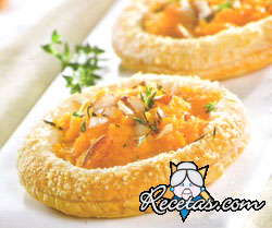 Bruschettas de calabaza y almendras