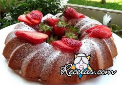 Budín de fresas